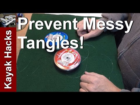 Trick to keep fishing line or tippet organized on spools 