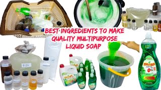 Best Ingredients To Make Quality Transparent Multipurpose Liquid Soap For Sale & For Personal Use.