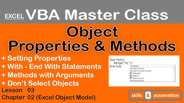 Object Properties and Methods || Excel VBA Master Class || 2.3