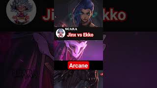 Arcane:Jinx vs Ekko. #anime #arcane #jinx #jinxarcane #animefyp #netflix #ekko #shortvideo #shorts