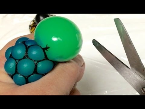 CUTTING ️Slime squishy😱 ️ Mesh Stress Ball 【 NO MUSIC 】 - YouTube
