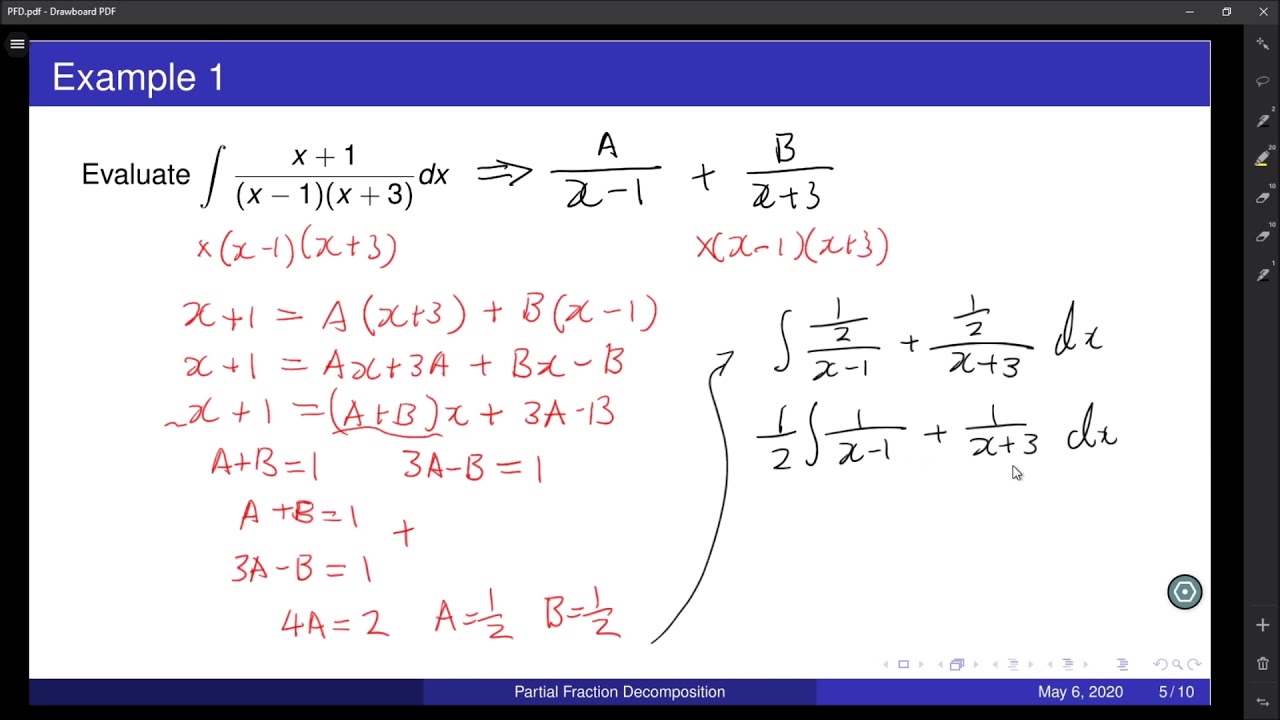 Partial Fraction Decomposition - YouTube