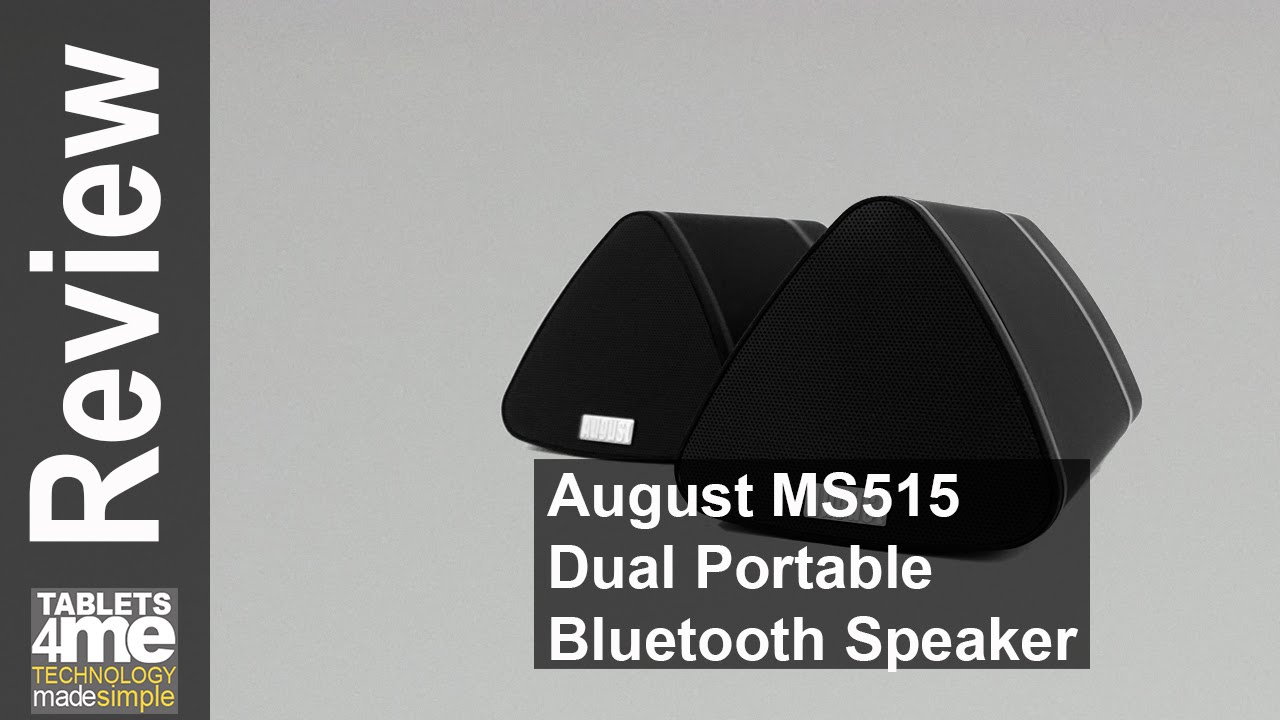 August MS515 - Dual Portable Bluetooth Stereo Speakers