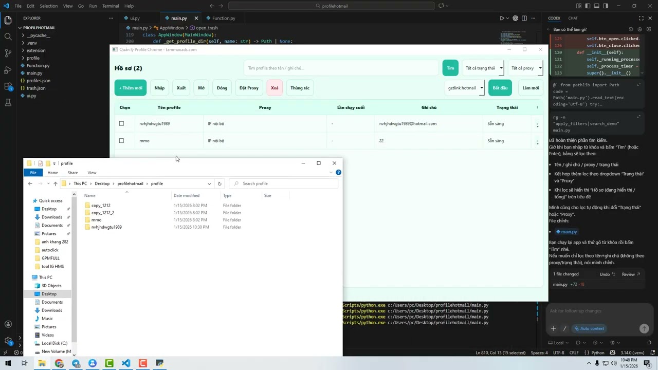 [Mẹo vặt MMO] Tự tạo tool chứa chrome profile để đỡ mất tiền thuê kèm theo chức năng auto
