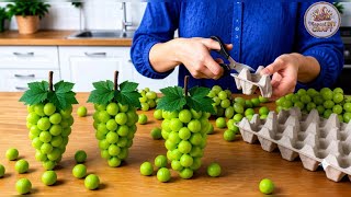 Details Turn an Egg Carton into Realistic Grape Clusters - Easy DIY Home Decor For the First Time! Guide