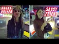 Drunk Girl with Sassy Friend Blows Through Stop Sign and Gets Arrested for DUI