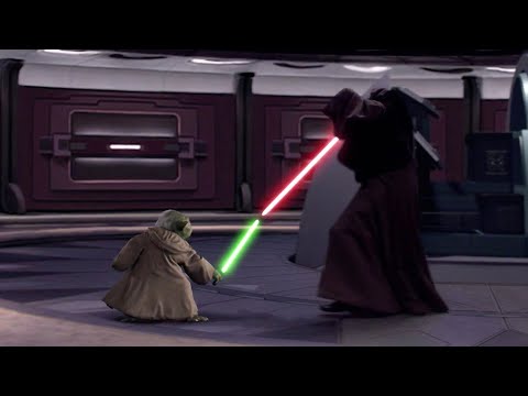 Star Wars 3 Sith'in İntikâmı - Usta Yoda Vs Darth Sidious Dövüşü