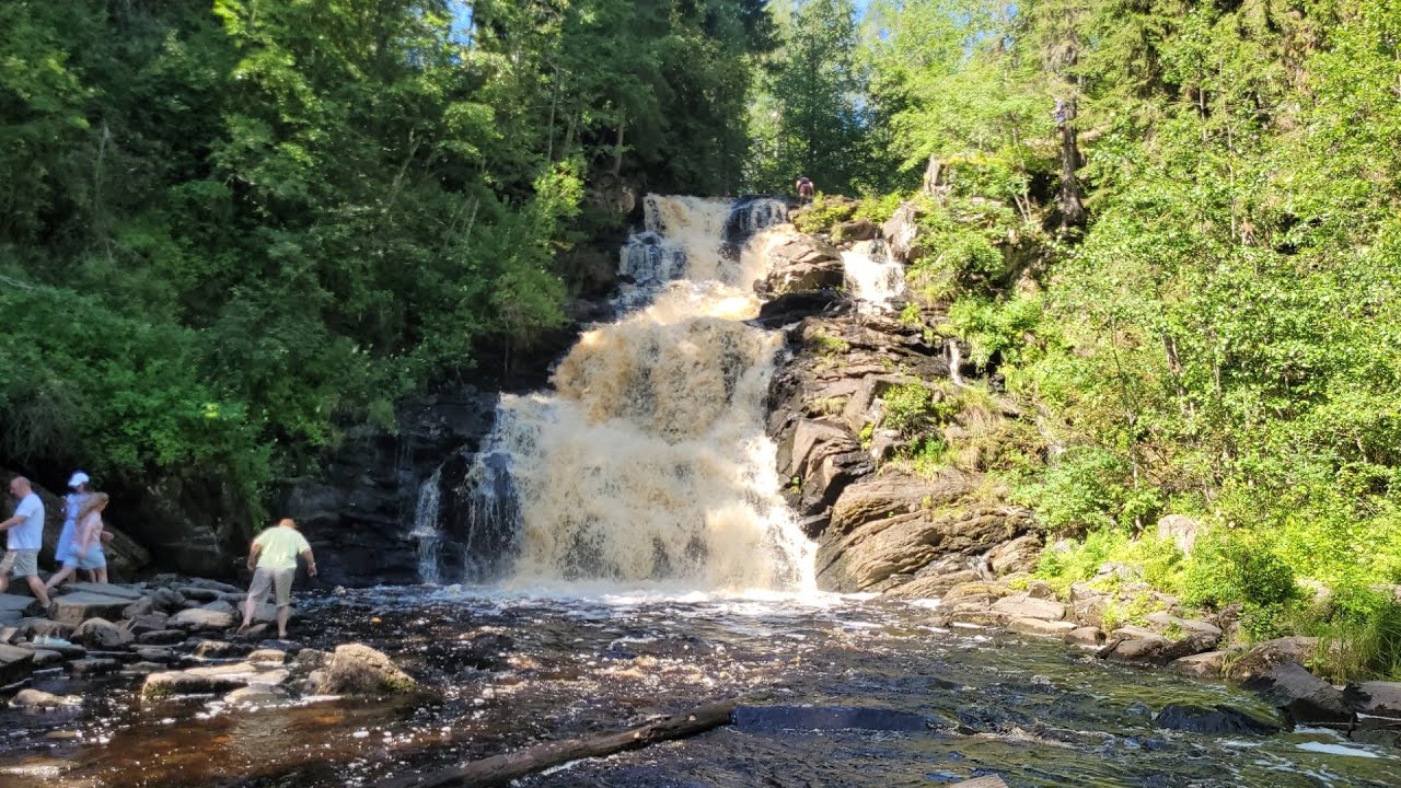Карелия. Водопад Белые мосты. Рускеала.  Кительское месторождение граната. Кителя.