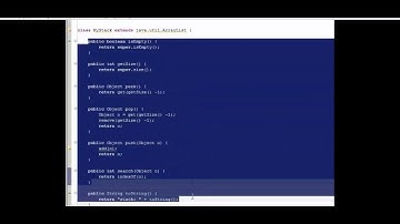 Implement Stack in Java using ArrayList