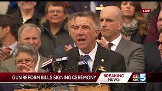 Watch: Gov. Phil Scott's remarks at gun bill signing