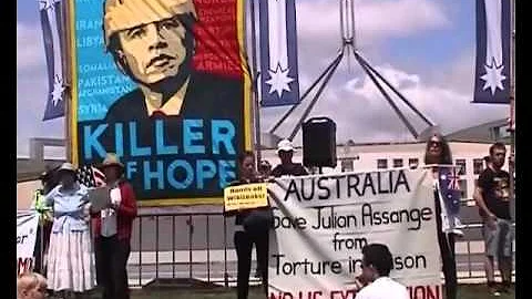 Protest Obama's visit to Australia, Canberra Nov 17