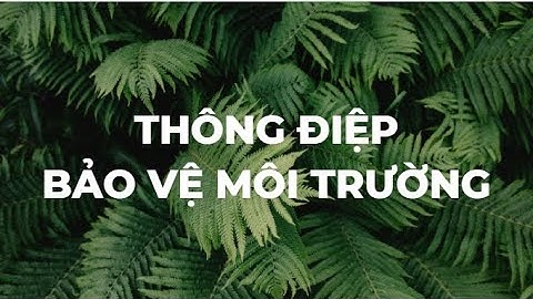 THÔNG ĐIỆP BẢO VỆ MÔI TRƯỜNG | ASAHI JAPAN