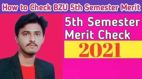 BZU BS 5th Semester Merit Calculation Formula 2021|BZU Updates| Updated Points
