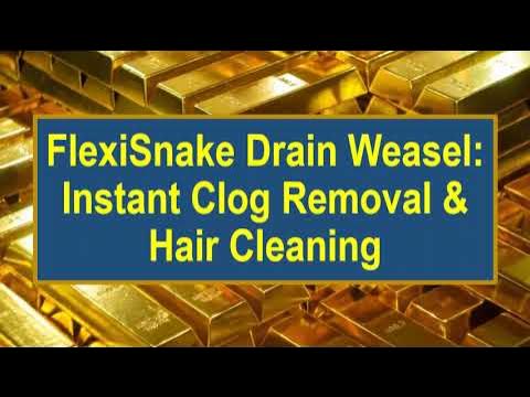 Flexisnake Drain Weasel Drain Clog Remover With Rotating Handle