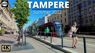 Tampere City Center Summer Walk 2022 - the Most Populous inland City in the Nordic Countries