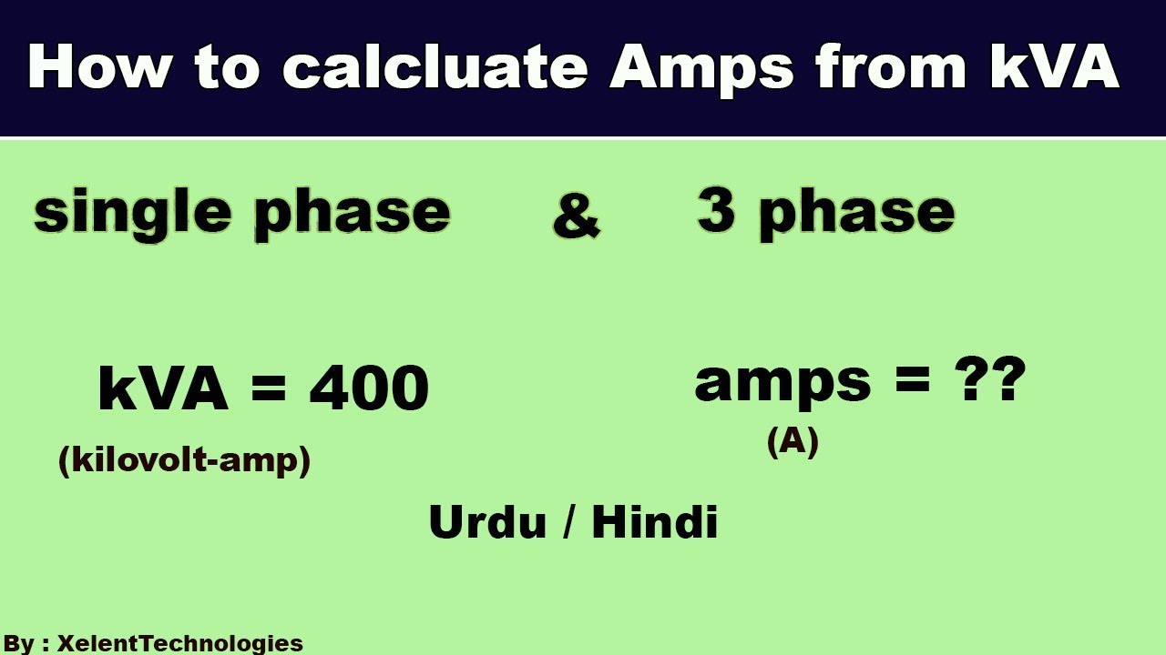 Generator Kva To Amps Chart