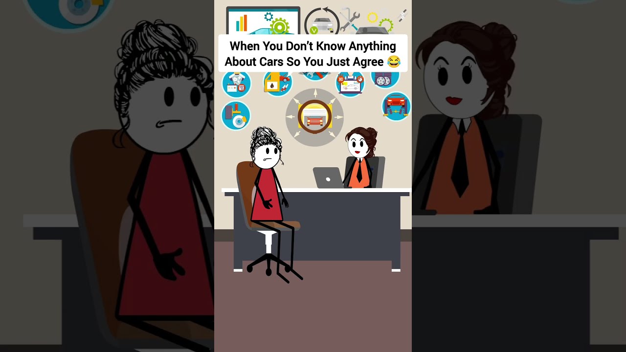 When You Don T Know Anything About Cars So Just Agree Gplus Animation Funny Skits