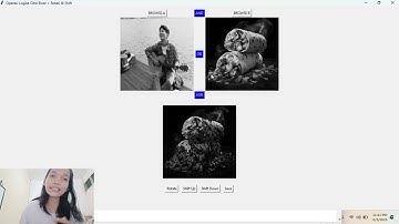 Rotasi dan operasi logika citra biner dengan menggunakan python