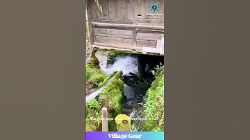 This 1000-Year-Old Water-Powered Machine is My New Favorite Satisfying Thing! 😂 #mill #satisfying