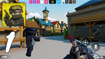 BLOCKFIELD - 5v5 shooter Gameplay Walkthrough #1 (Android, IOS)