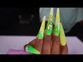 Watch me work: Grabbers (XXL Nails)  | Green Designer Nails | UrsTrulyNails