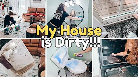 Mega Deep Clean Before Christmas!! Messy Dirty House Cleaning Motivation! SAHM Clean With Me 2025 