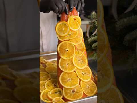 С/С ЛОСОСЬ В АПЕЛЬСИНЕ 🍊🎄 Идеальная рыбка, я засолил аж 4 кг ✅ Сохраняй и обязательно готовь 👍
