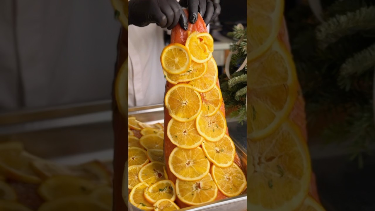 С/С ЛОСОСЬ В АПЕЛЬСИНЕ 🍊🎄 Идеальная рыбка, я засолил аж 4 кг ✅ Сохраняй и обязательно готовь 👍