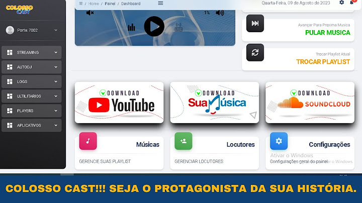 Melhor e mais Moderno painel de streaming do mercado para rádio web.
