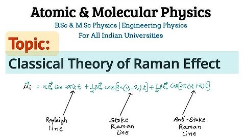 Lecture 63 :Classical Theory of Raman Effect | B.Sc & M.Sc Physics Notes | CSIR | JEST | TIFR | GATE