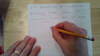 Grade 6: 8-15: Permutations and Combinations
