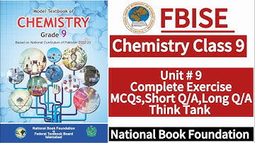 Class 9 Chemistry Unit 9 Complete Exercise | New Syllabus 2024|LearnOnlineWithAnum