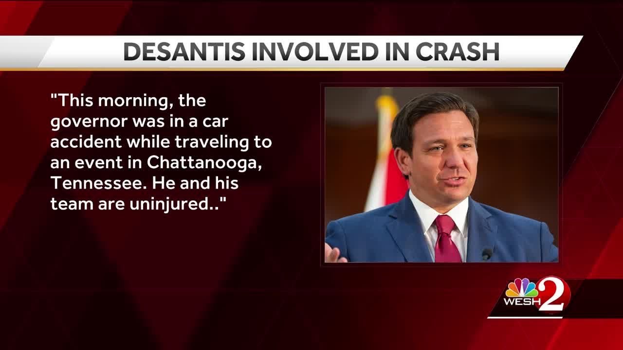 DeSantis Uninjured After Being Involved In Car Crash Tuesday Campaign 