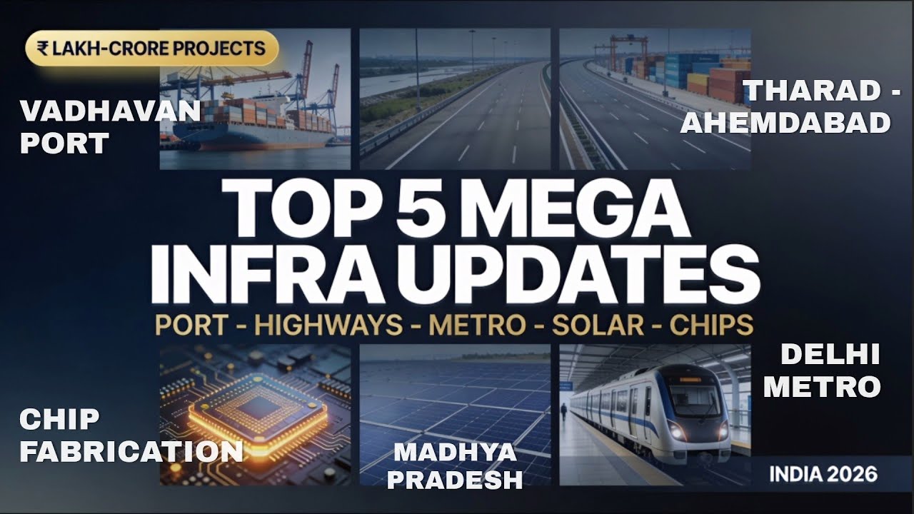 Vadhavan Port, 60km/day Highways, Semicon, Tharad,Solar, Delhi Metro V(A)-India's MEGA Infra Updates