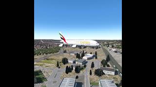 Very Low Airbus A380 Landing at Small Runway #shorts