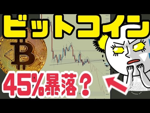 ビットコイン（BTC）まもなく45%大暴落で10000ドルか？暴落しそうな理由●●。