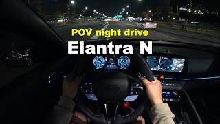 2024 Hyundai Elantra N POV night drive