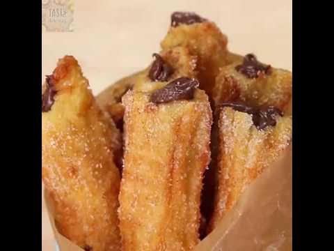 TASTY DEMAIS CHURROS RECHEADOS COM CREME DE AVELÃ E CHOCOLATE