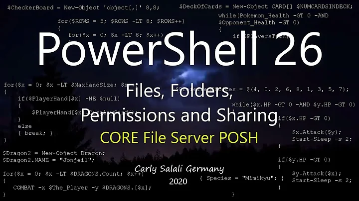 PowerShell 26: NTFS Permissions, Network SHAREs, Folders, Files. ACLs and ACEs