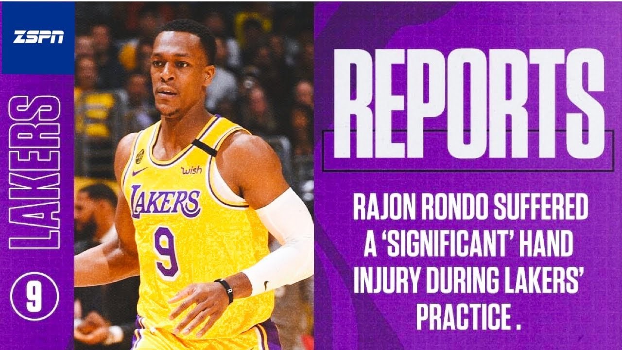 Rajon Rondo Suffered A Significant Hand Injury During Lakers Practice Rondo Will Miss 6 8 Weeks Youtube