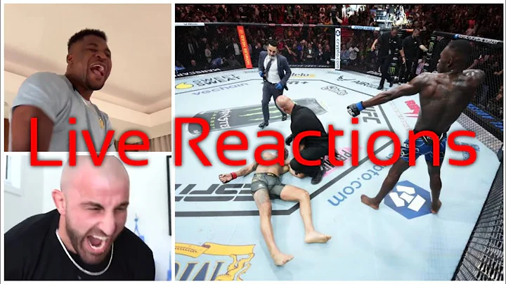 Francis Ngannou & Alexander Volkanovski's Live Reactions To Stunning Israel Adesanya UFC 287 Ko #ufc