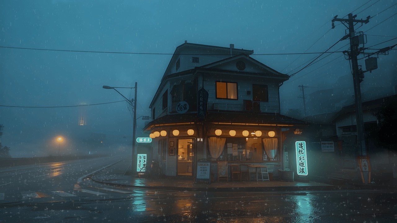 Vintage 90s Rainy Café 🌧️ Lofi Beats for Productivity