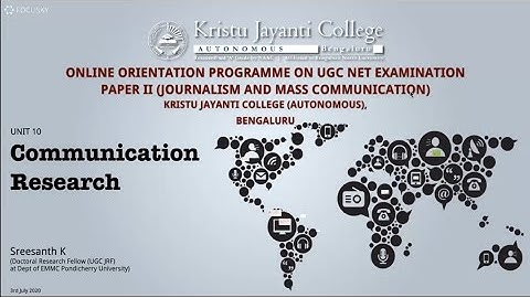 NET Orientation 2020 Paper II Department of Media Studies