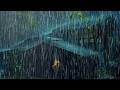 Fall Asleep Fast in 3 MINUTES (NO ADS) REAL RAIN & LOUD THUNDER on Tin Roof in The Night Forest
