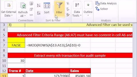Excel Magic Trick 659: Advanced Filter Using Formula Criteria to Extract Sample Data