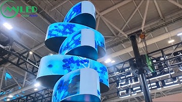 Multi layers rotating tower LED display