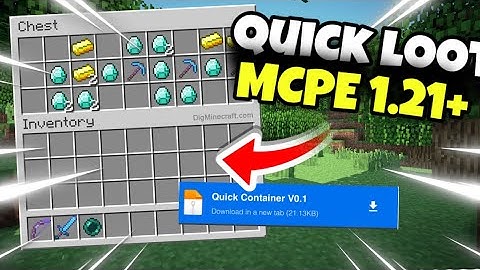 QUICK LOOT For Minecraft MCPE 1.21+ (100 WORKING)