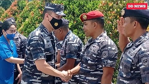 DAN LANAL YANG BARU TIBA DI MAUMERE DI SAMBUT BUPATI DAN FORKOPIMDA SIKKA