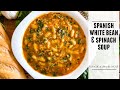 A simple  delicious soup to warm your soul  white bean  spinach soup