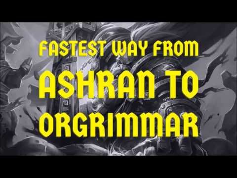 How to get from Ashran / Dranor to orgrimmar in wow
